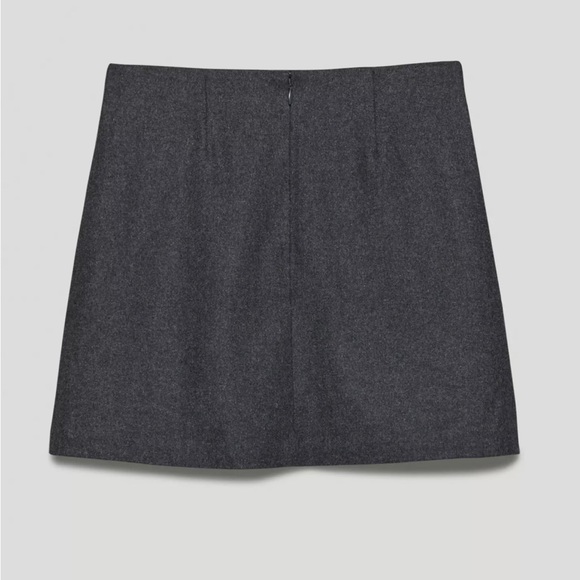 Cashmere Wool Wilfred Aritzia Grey Mini Skirt Babaton - Picture 3 of 9